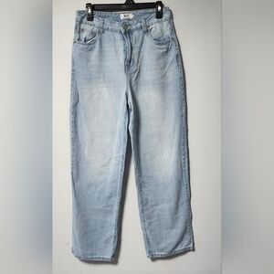 Y2K Refuge Wide Leg Cotton Light Blue Denim Jeans Junior 5 S